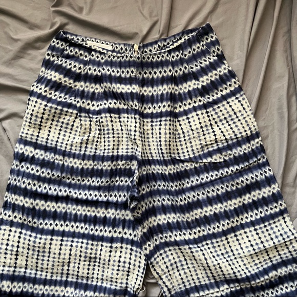 Anthropologie Corey Lynn Calter Nalu High Waist Wide Leg Cropped Pant 6 Blue - Picture 4 of 13